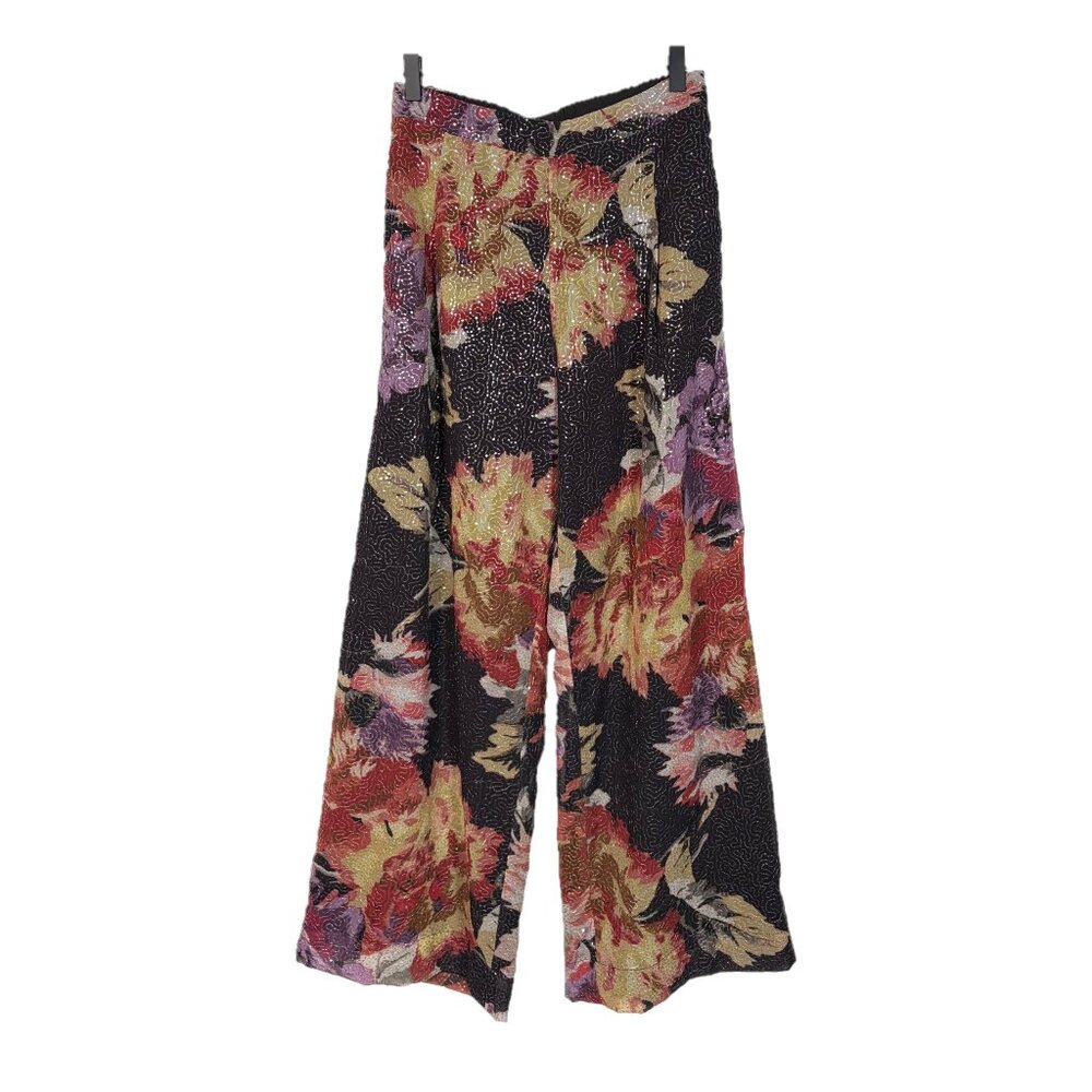 Anthropologie Ranna Gill Wide Leg High Rise Pants Size Small